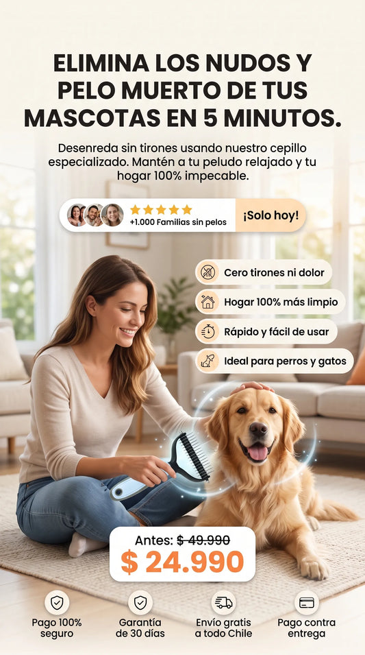 PEINE CERO NUDOS™ - Desenreda sin tirones el pelo de tu Mascota