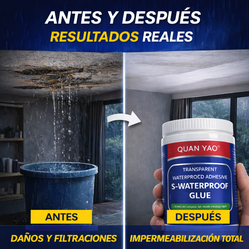 SELLADOR IMPERMEABLE TRANSPARENTE® 300 gr. - Adhesivo para Filtraciones y Grietas